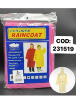 Poncho Impermeable Infantil Colores Surtidos x 12 Unds. Talla: 7 a 12 años