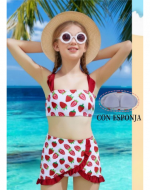Traje de Baño para Niña Colores Surtidos x 12 Unds.Talla: 8 a la 14