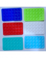 Soporte De Silicona Ventosa Colores Surtidos x 12 Unds.