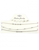 24 Set de Choker y Aros (1 Set Trae 3 Gargantillas - 3 Pares de Aros)