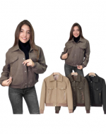Chaqueta Cuerina de Dama Colores Surtidos x 12 Unds.Talla: S - M - L - XL