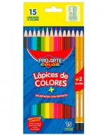 6 Set de Caja de Colores + Grafito + Sacapuntas PROARTE(1 Set Trae:15 PCS)