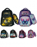 Mochila Escolar Diseños Surtidos x 4 Unds. Medida: 39 x 29 cm aprox.