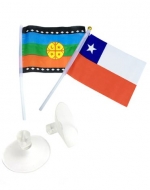 Bandera de Chile / Mapuche con Chupón x 48 Unds.Medidas:6 x 9 cm aprox