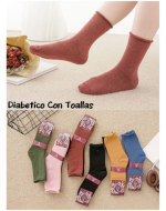 Calcetas de Mujer Larga Diabetico Con Toalla x 2 Docenas. Talla: 36 - 41
