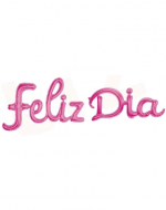 Globos Metálico Feliz Día Color Rosado x 6 Unds.