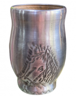 Mate de Madera Algarrobo y Aluminio x 3 Unds. Medida: 14 x 10 cm aprox.