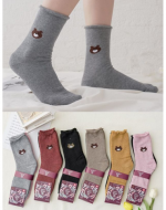 Calcetas de Mujer Larga Diabetico Con Toalla x 2 Docenas. Talla: 36 - 41