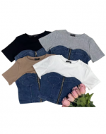 Polera de Algodon con Jeans Lola Colores Surtidos x 12 Unds.Talla: Standar