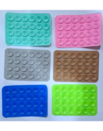 Soporte De Silicona Ventosa Adhesivo Colores Surtidos x 12 Unds.