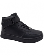 Zapatilla Escolar Unisex Caña Alta Color Negro x 12 Pares.Talla: 31 al 36