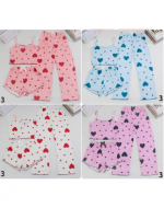 Pijama de Mujer 3 Pcs Poliéster Colores Surtidos x 12 Unds. Talla: M / L - XL / XXL