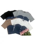 Polera de Algodon con Jeans Lola Colores Surtidos x 12 Unds.Talla: Standar
