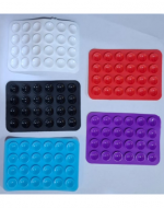 Soporte De Silicona Ventosa Adhesivo Colores Surtidos x 12 Unds.