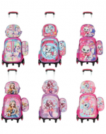 Mochila Escolar Diseños Surtidos x 4 Unds. Medida: 40 x 32 cm aprox.