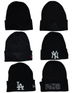 Gorro Lana Bordado de Adulto Modelo Surtidos  x 12 Unds.