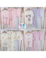 Pijama de Mujer 3 Pcs Poliéster Colores Surtidos x 12 Unds. Talla: M / L - XL / XXL