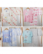 Pijama de Mujer 3 Pcs Poliéster Colores Surtidos x 12 Unds. Talla: M / L - XL / XXL