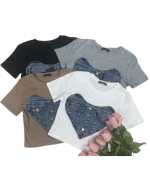 Polera de Algodon con Jeans Lola Colores Surtidos x 12 Unds.Talla: Standar