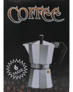Cafetera de Metal para 9 Tazas x 4 Unds. Medida: 16 x 9 cm aprox.