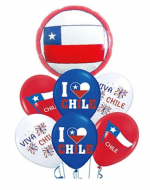 12 Set de Globos de Látex Fiestas Patrias (1 Set Trae: 7 PCS)