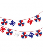 Guirnalda de Fiestas Patrias x 12 Unds. Medidas: 2.2 Metros Aprox
