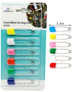 12 Set de Alfiler de Gancho Colores Surtidos (1 Set Trae 6 PCS) Medida: 5.3 cm aprox.