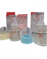 Mamadera de Vidrio para Bebé Colores Surtidos x 6 Unds. Medida: 60 ML