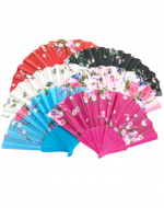 Abanico Pegables de Flores Colores Surtidos x 24 Unds.