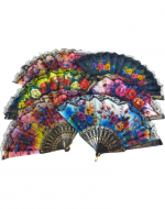 Abanico Pegables de Flores Colores Surtidos x 24 Unds.