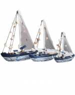 Adorno Barco de Pesca x 6 Unds. Medida: 20 x 27 cm aprox.