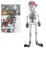 Adorno Colgante Halloween Pirata Esqueleto  x 6 Unds.