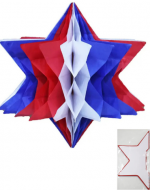 Adorno Colgante Fiestas Patrias Tricolor x 10 Unds. Medida: 35 cm aprox.