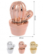 Adorno Decorativa Cactus Colores Surtidos x 6 Unds.Medida: 11.2 x 8.5 cm aprox.
