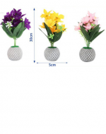 Adorno Macetero Flor x 4 Unds.Medida: 30 x 5  cm aprox.