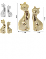 Adorno de Gato Decorativa  x 6 Unds.Medida: 12 x 5.5 cm aprox.