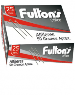 12 Cajas de Alfiler Metálico Cromado (1 Caja pesa 50 gr aprox) Medida: 25 mm