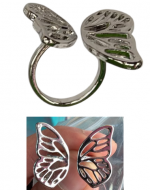 Anillos Pasa Pañuelos Mariposa x 12 Unds. Medida: 2.5 x 2 x 2 cm aprox.