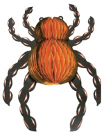 Araña Colgante Halloween x 6 Unds.Medida: 23 x 34 cm aprox.