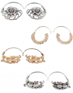 3 Set de Aros de Bohemios (1 Set Trae 12 Pares)