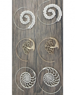 3 Set de Aros de Bohemios (1 Set Trae 12 Pares)