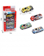 6 Set de Autos de Carrera Metálico.(1 Set Trae: 4 PCS) Medida: 2.5 x 3 x 7 cm aprox.