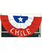 Bandera de Chile de Ventana x 6 Unds. Medida: 90*180 cm aprox.