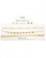 24 Set de Choker y Aros (1 Set Trae 3 Gargantillas - 3 Pares de Aros)