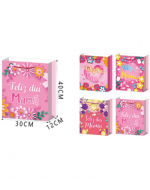 Bolsa de Regalo "Feliz Día Mamá" x 12 Unds. Medida: 40 x 12 x 30 cm aprox.