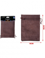 12 Set Bolsa de Lino Color Café (1 Set Trae 2 PCS) Medida: 18 x 24 cm aprox.