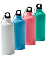 Botella de Aluminio Sublimable con Caja Colores Surtidos x 12 Unds. Medida: 600 ml aprox.