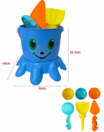12 Set de Balde Playero de Plástico. Medida: 18 x 18 x 22.5 cm aprox.(1 Set trae: 7 PCS)