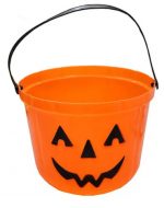 Balde de Calabaza Naranja de Halloween x 6 Unds. Medida: 18  x 14 cm aprox.