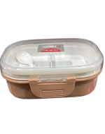 Bento para Lonchera de Dos Pisos + Cuchara x 6 Unds. Medida: 18 x 18 cm aprox.
